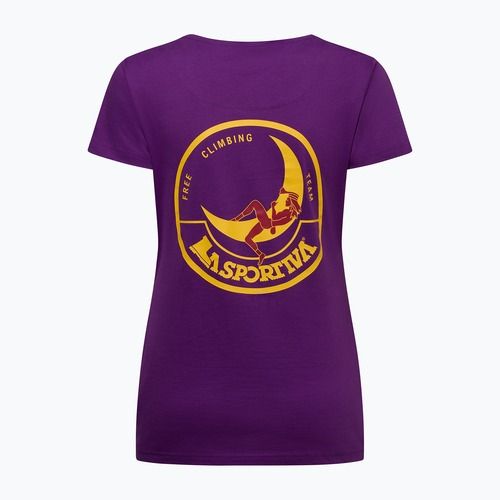 Moteriški marškinėliai La Sportiva Climbing on the Moon viola/giallo