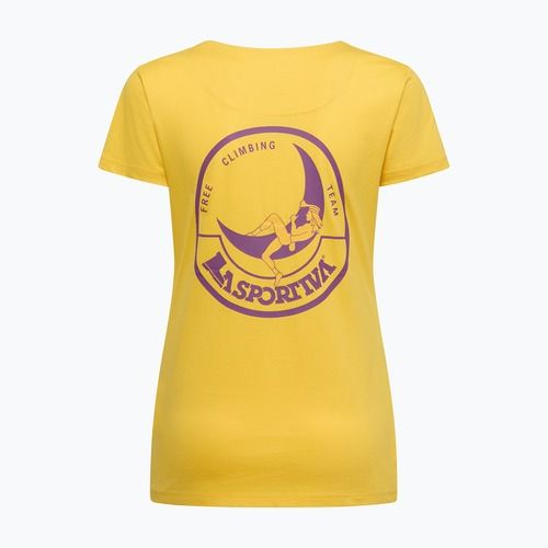 Moteriški marškinėliai La Sportiva Climbing on the Moon giallo/viola