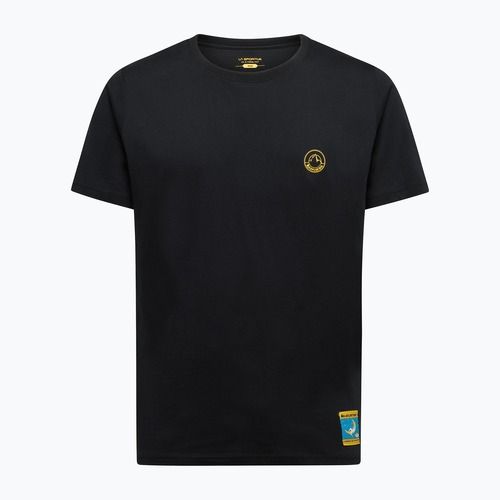 Vyriški marškinėliai La Sportiva Climbing on the Moon nero/giallo