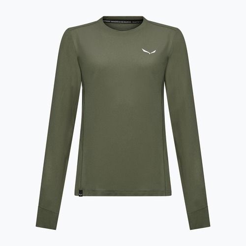 Moteriški žygio marškinėliai ilgomis rankovėmis Salewa Puez Dry dark olive