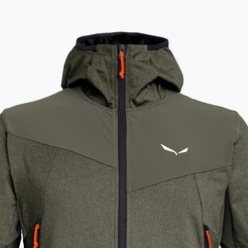 Vyriškas žygio džemperis Salewa Agner Hybrid PL/DST FZ Hoody faded green melange/0910