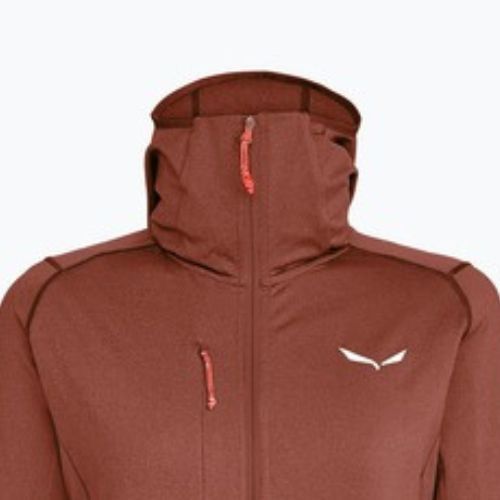 Moteriškas žygio džemperis Salewa Agner Hybrid PL/DST FZ Hoody etruscan red melange