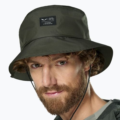 Skrybėlė Salewa Puez PTX Rain tamsiai alyvuogių spalvos skrybėlė