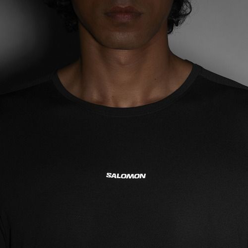 Vyriški bėgimo marškinėliai ilgomis rankovėmis Salomon Shakeout Core deep black
