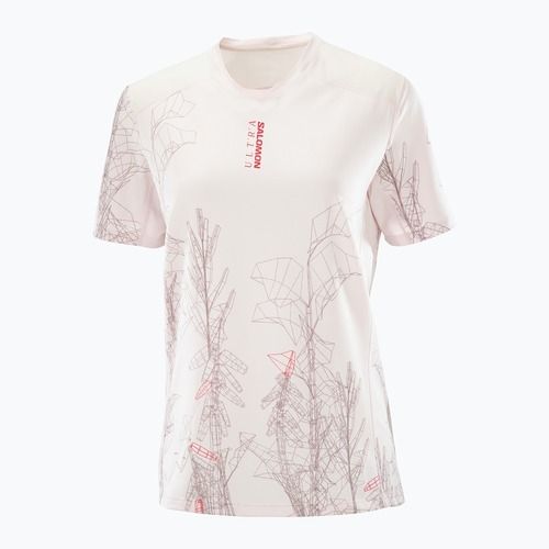 Moteriški bėgimo marškinėliai Salomon S/Lab Ultra Tee Aop lilac ash