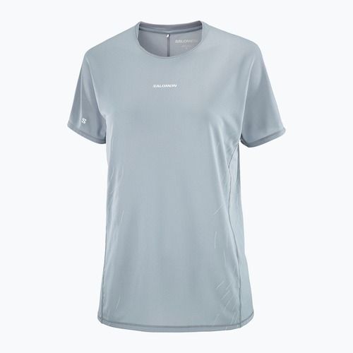 Moteriški bėgimo marškinėliai Salomon Sense Aero SS Tee GFX trade winds