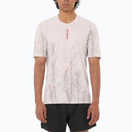 Vyriški bėgimo marškinėliai Salomon S/Lab Ultra Tee Aop lilac ash