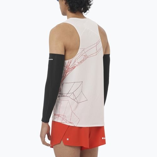 Vyriški bėgimo marškinėliai Salomon S/Lab Speed Tee lilac ash/fiery red
