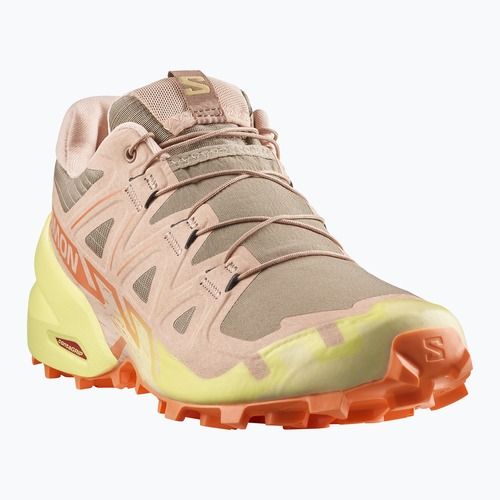 Moteriški bėgimo batai Salomon Speedcross 6 burro/sunny lime/almond cream