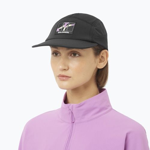 Kepurė su snapeliu Salomon Sense Aero pink frosting/acid lime