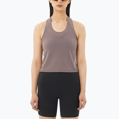 Moteriški bėgimo marškinėliai Salomon Sense Aero Short Tank iron