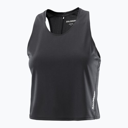 Moteriški bėgimo marškinėliai Salomon Sense Aero Short Tank deep black