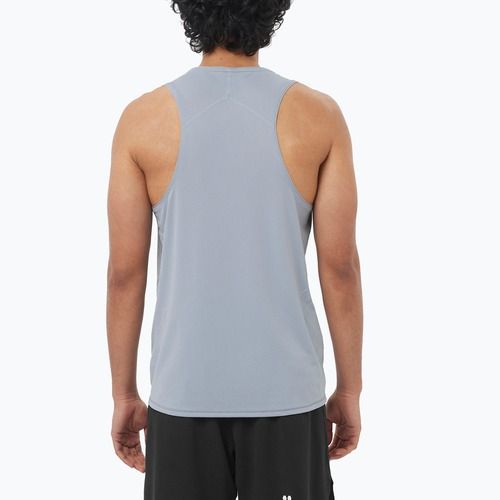 Vyriški bėgimo marškinėliai Salomon Sense Aero Singlet GFX trade winds