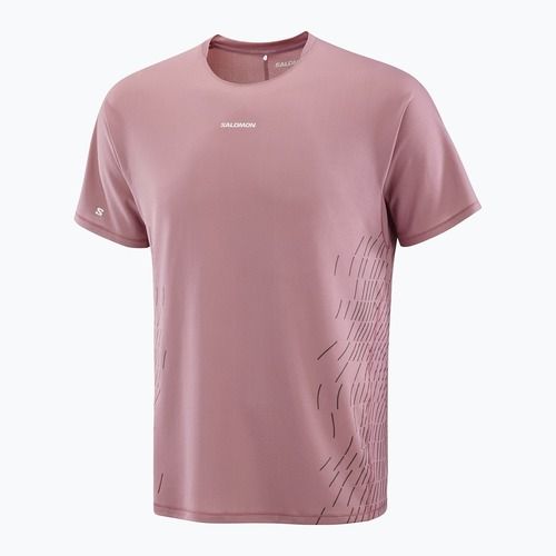 Vyriški bėgimo marškinėliai Salomon Sense Aero SS Tee GFX dusky orchid