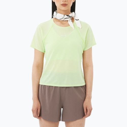 Moteriški bėgimo marškinėliai Salomon Shakeout Air Cropp butterfly