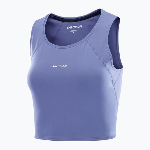 Moteriški bėgimo marškinėliai Salomon SHAKEout Bliss Tanklette marlin