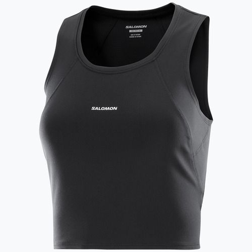 Moteriški bėgimo marškinėliai Salomon SHAKEout Bliss Tanklette deep black
