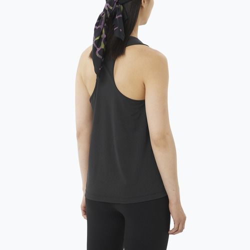 Moteriški bėgimo marškinėliai Salomon Shakeout Core Tank GFX deep black