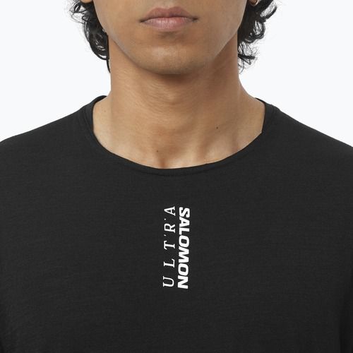 Vyriški bėgimo marškinėliai  Salomon Ultra Tee deep black