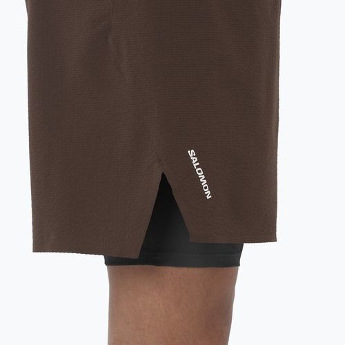 Vyriški bėgimo šortai Salomon Sense Aero 2IN1 5 "coffee bean"