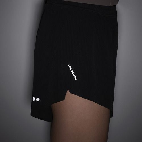 Moteriški bėgimo šortai Salomon Sense SPLT 3" deep black