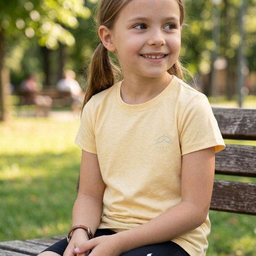 Vaikiški žygio marškinėliai KADVA Merivra merino peach
