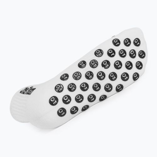 Vaikiškos futbolo kojinės OneTeam Precision Grip non-slip 2-pack white