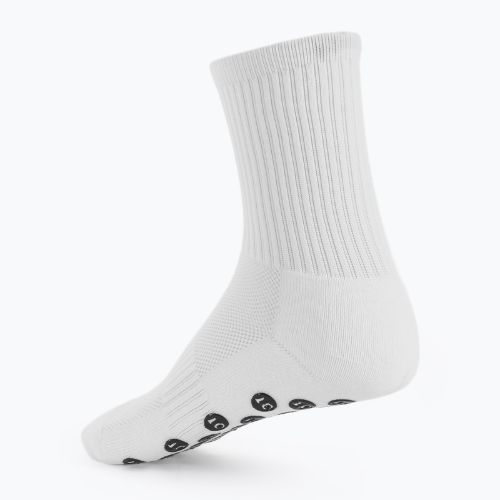 Vaikiškos futbolo kojinės OneTeam Precision Grip non-slip 2-pack white