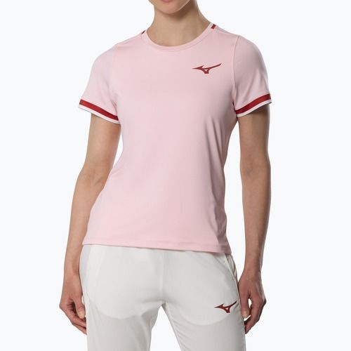 Moteriški teniso marškinėliai Mizuno Stargazer Tee pinkesque