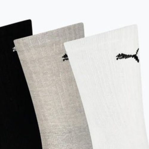 Kojinės PUMA Sport Crew Lightweight 3 pairs white/grey/black