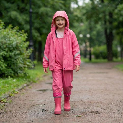 Vaikiški guminiai batai KADVA PuddleProof JR su atšvaitiniais elementais rožiniai