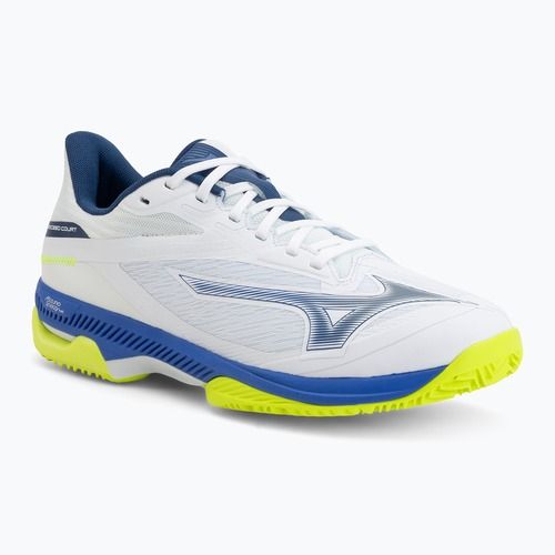 Teniso batai Mizuno Wave Exceed Court CC white/dazzling blue/lightning