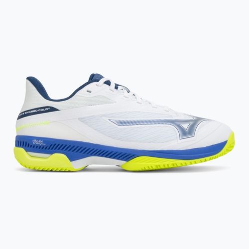 Teniso batai Mizuno Wave Exceed Court CC white/dazzling blue/lightning