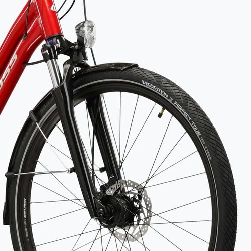 Moteriškas žygio dviratis KROSS Trans 5.0 In red/silver/gloss