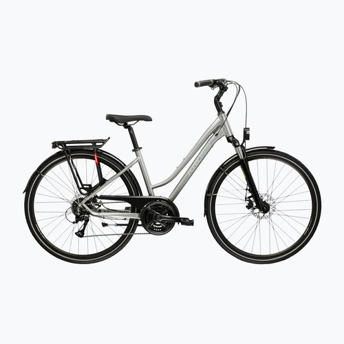 Moteriškas žygio dviratis KROSS Trans 3.0 In silver/gray/gloss