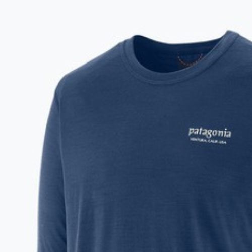 Vyriški marškinėliai ilgomis rankovėmis Patagonia Cap Cool Merino Blend Graphic heritage header/clement blue