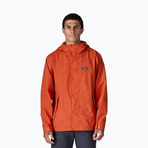 Vyriškas lietpaltis Patagonia Outdoor Everyday Rain coal orange
