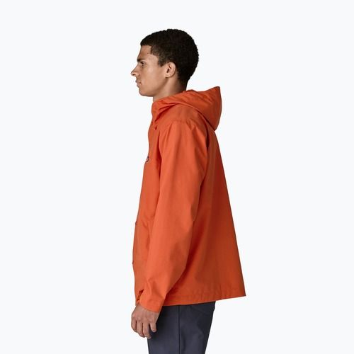 Vyriškas lietpaltis Patagonia Outdoor Everyday Rain coal orange