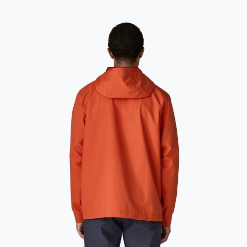 Vyriškas lietpaltis Patagonia Outdoor Everyday Rain coal orange