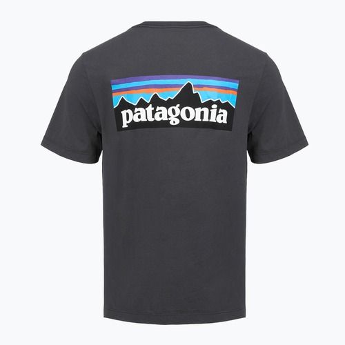 Vyriški marškinėliai Patagonia P-6 Logo ink black
