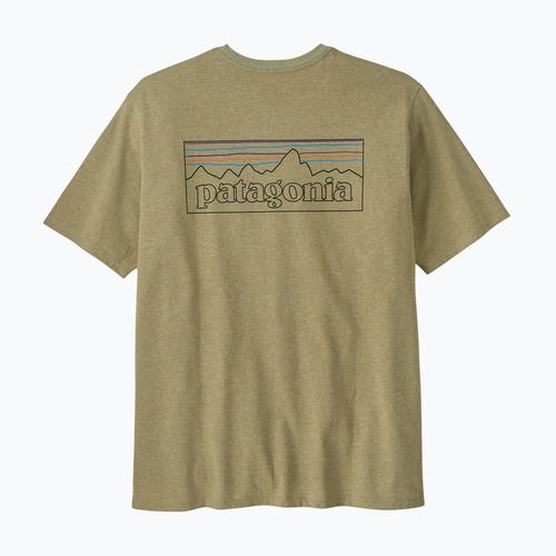Vyriški marškinėliai Patagonia P-6 Logo Responsibili-Tee p-6 outline/gumtree green