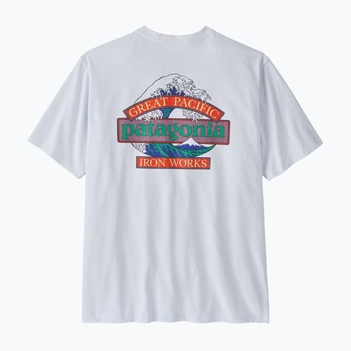 Vyriški žygio marškinėliai Patagonia Great Waves Responsibili Tee white