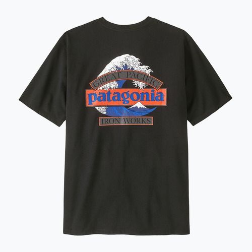 Vyriški žygio marškinėliai Patagonia Great Waves Responsibili Tee black