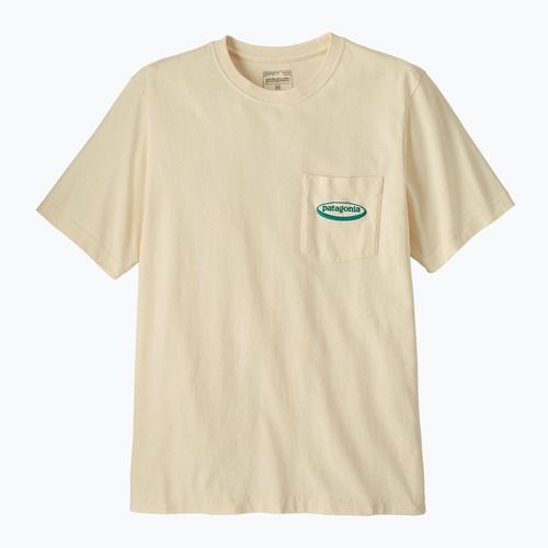 Vyriški marškinėliai Patagonia Midweight '95 Oval Logo Pocket Tee undyed natural