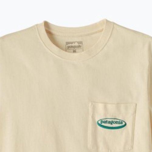 Vyriški marškinėliai Patagonia Midweight '95 Oval Logo Pocket Tee undyed natural