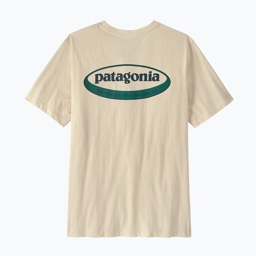 Vyriški marškinėliai Patagonia '95 Oval Logo undyed natural