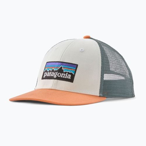 Kepurė su snapeliu Patagonia P-6 Logo LoPro Trucker white w/peach sherbet