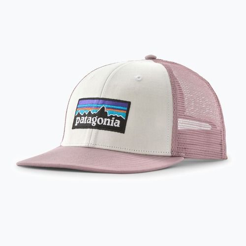 Kepurė su snapeliu Patagonia P-6 Logo Trucker white w/quiet violet