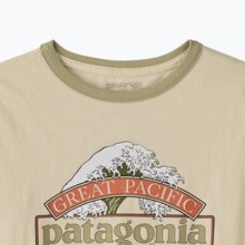 Moteriški marškinėliai Patagonia Great Waves Ringer Tee undyed natural
