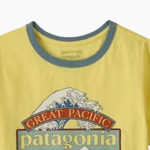 Moteriški marškinėliai Patagonia Great Waves Ringer Tee lemon zest